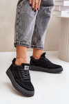Kožené dámske sneakersy zateplené kožúškom čierne Lee Cooper LCJ-24-01-2973