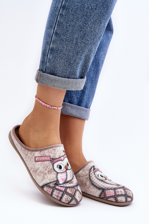 Domáce flip -flops Owl inblu gf000018 béžová