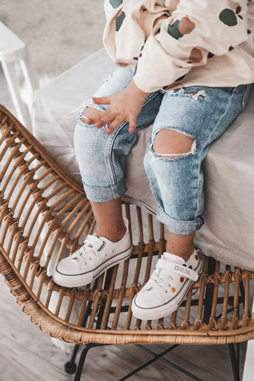 Veľká hviezda JJ374053 Biele tenisky na suchý zips