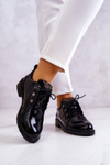 Ženské lakované topánky s ornamentom Black Harvey
