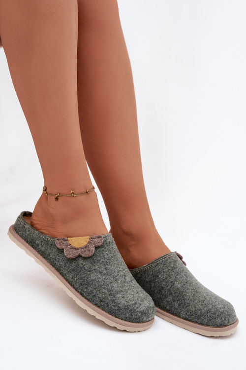 Dámské pantofle s květinou Inblu CS000043 zelené