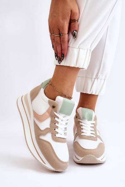 Dámske topánky Neva White and White Wedge topánky