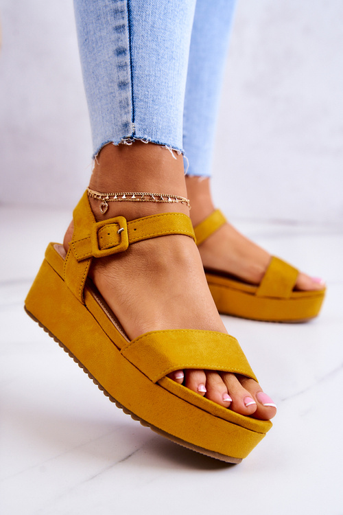 Semišové Sandály Na Platformě žluté Sariah