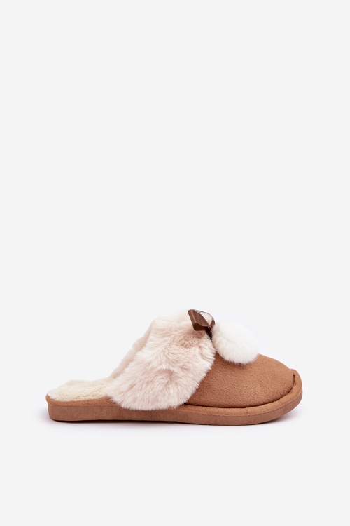 Dámske Papuče S Kožušinou Camel Nartani