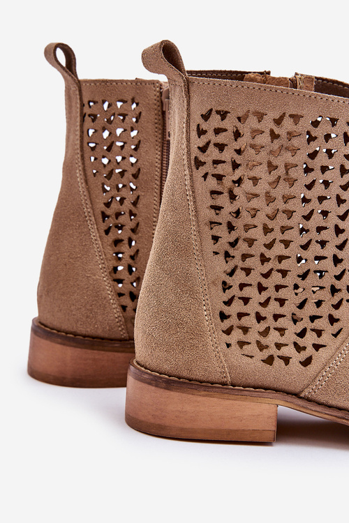 Semišové topánky Nicole 2791/023 Dark Beige