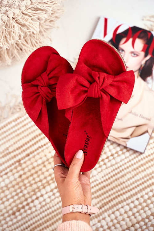 Nazouváky Na Korkové Podrážce Červené Wendy