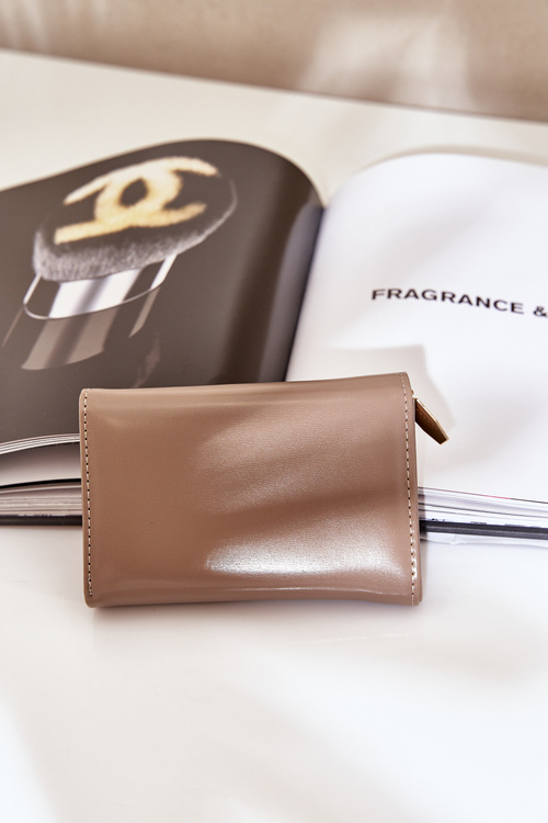 Lakovaná Dámska Peňaženka Tmavo Béžová Rahner