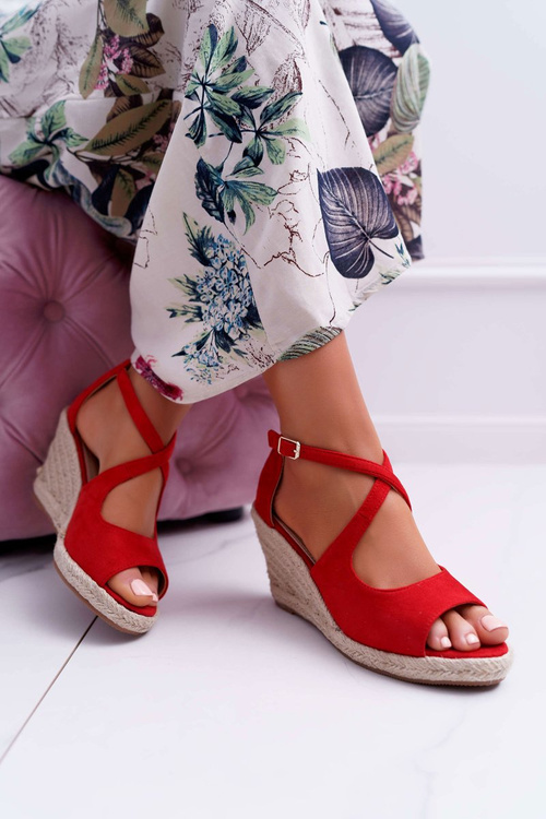 Dámske sandále na Espadril Red Margus