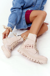 Semišové Boty Lewski Shoes 2942-0 Světle Béžová