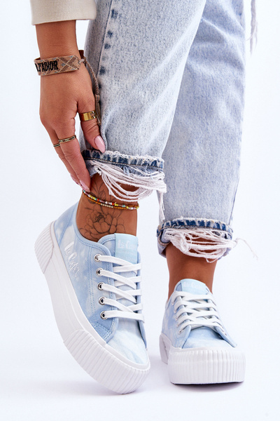 Platformové tenisky Lee Cooper LCW-23-31-1782L Modré