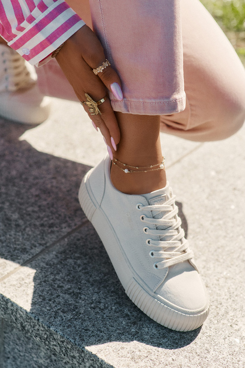 Dámske Textilné Tenisky Big Star RR274407 Béžové