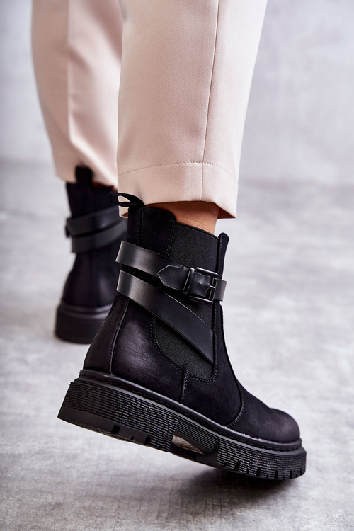 Izolované topánky pre dámske topánky Chelsea s čiernym pásom Jose