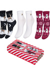 Vianočný Set Dámskych Ponožiek 3-Pack Vzor 1