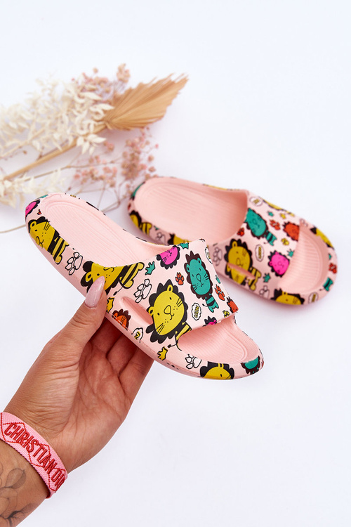 Detská ľahká pena flip -flops lev ružová esther