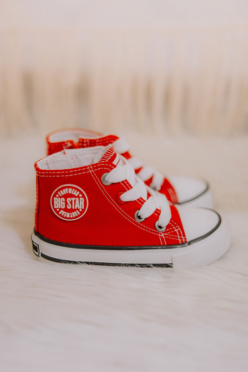 Dětské Tenisky Vysoké Se Zipem BIG STAR HH374086 červené