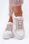 Dámske Tenisky Na Platforme Lee Cooper LCW-25-31-3479L Bielo-Sivé