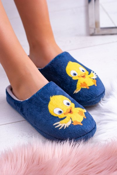 Dreex Dámske domáce teplé panvice flip -flops s vtákom