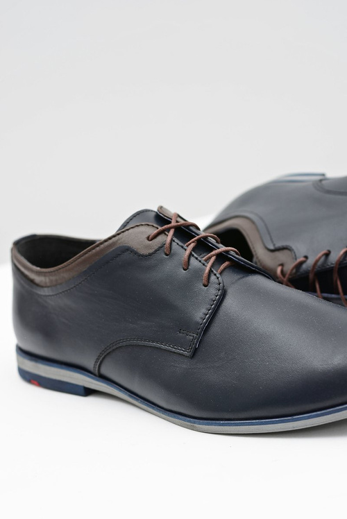 Pánske námornícke modré kožené topánky Gianni