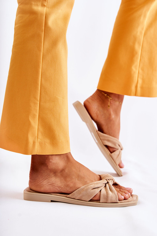 Dámské módní semišové pantofle béžove Lorrie