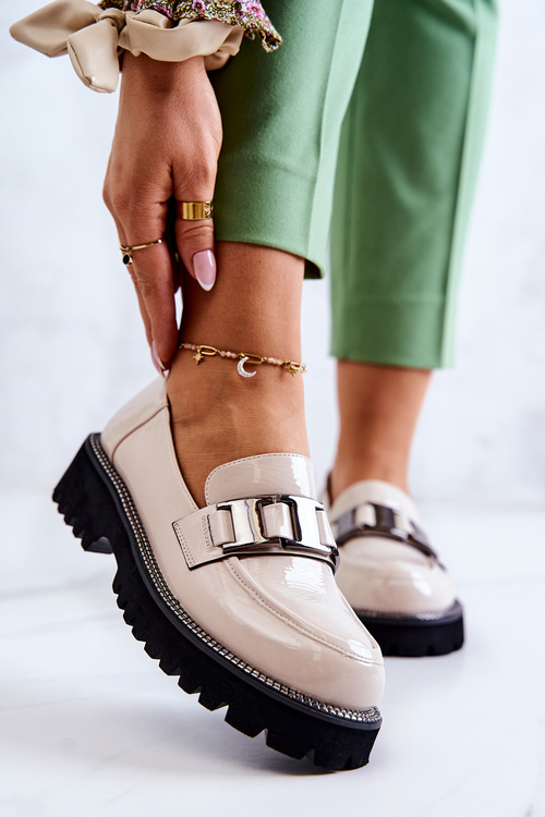 Lakované boty Světle béžová Corine