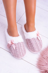 Pink Dámske papuče patričky s kožušinou Dezi