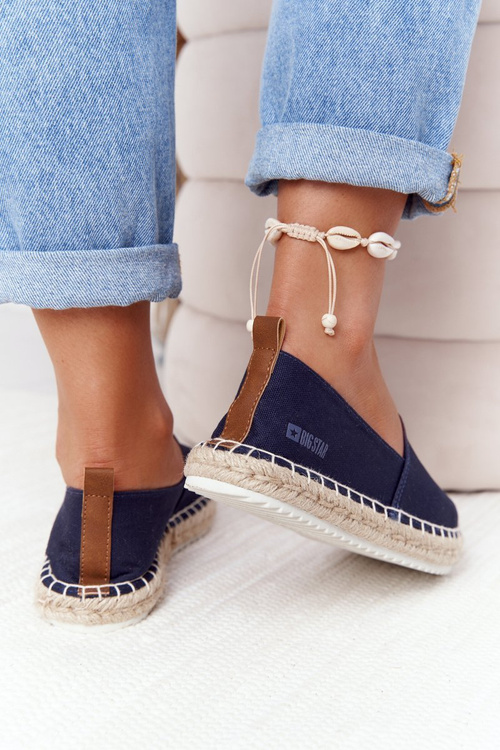 Espadrilky Na Pletené Podrážce Big Star HH274500 Tmavě Modré