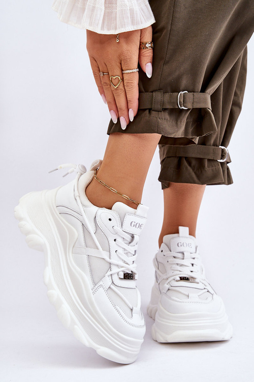 Sportovní Boty Na Masivní Platformě GOE LL2N4029 Bílá