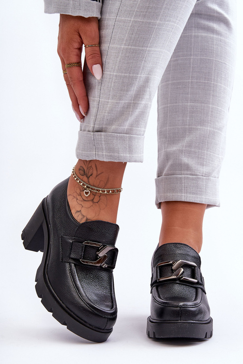 Elegantní boty s Ornamentem Černá Harmell