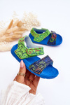 Dětské pěnové sandály se světlem vzorem Modrá zelená Malaga