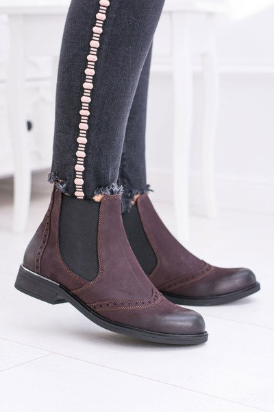 Dámské boty perka burgundské Fields