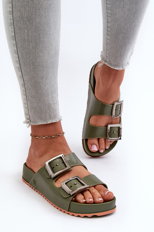 Dámské Žabky Hladké ZAXY NN285057 Tmavě Zelené