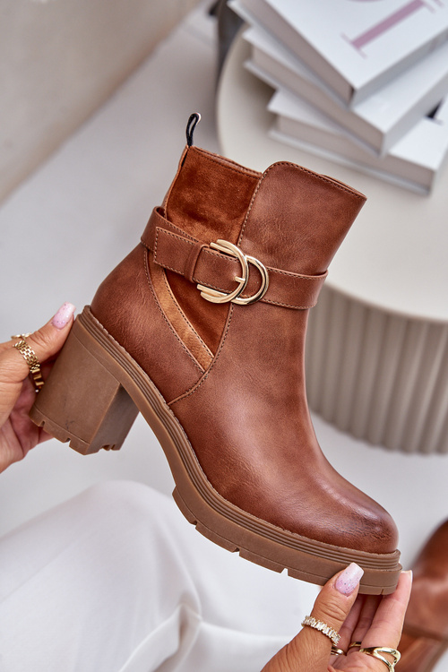 Dámské boty na podpatku se zipem Camel Inabelle