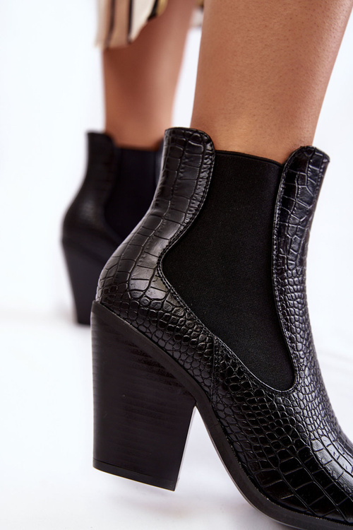 Dámské kovbojské boty Snakeskin černé Warren