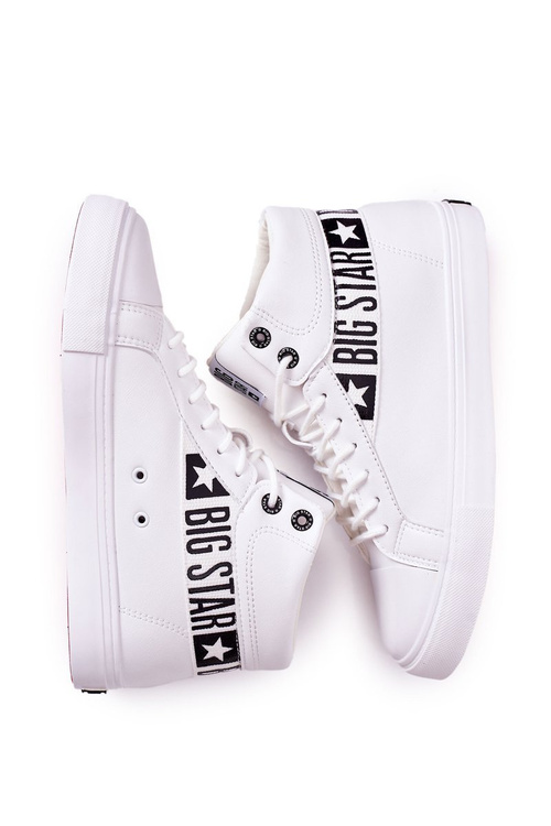 Pánske tenisky s veľkými hviezdami High White EE174340