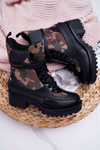 Dámské Kotníkové Boty černé Camo Nemtere