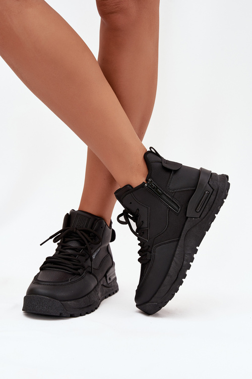 Dámske Športové Topánky Na Platforme Big Star SS274509 Čierne