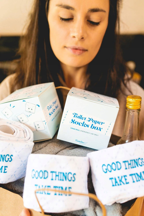 Duhové Ponožky Toaletní papír 2 Párů