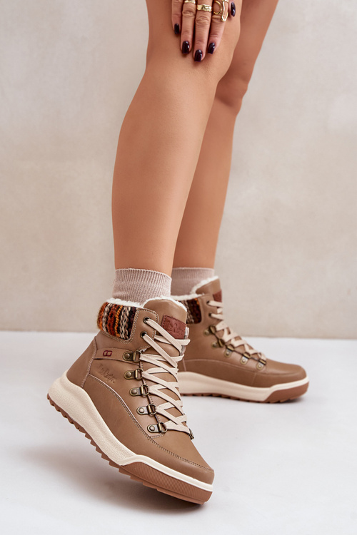 Dámské Kožené Boty Zateplené Lee Cooper Béžové LCJ-24-01-2985