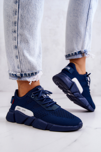 Dámská sportovní obuv Memory Foam Big Star JJ274274 Námořnická modrá