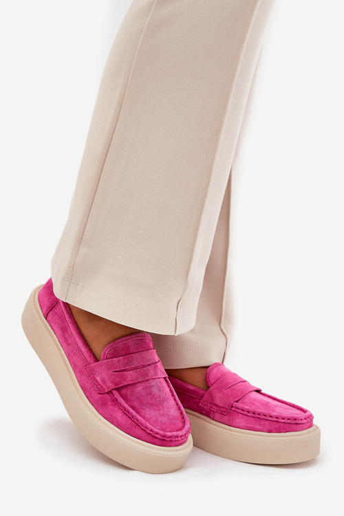 Dámské Mokasíny Z Semiše Na Platformě Vinceza 79535 Fuchsie