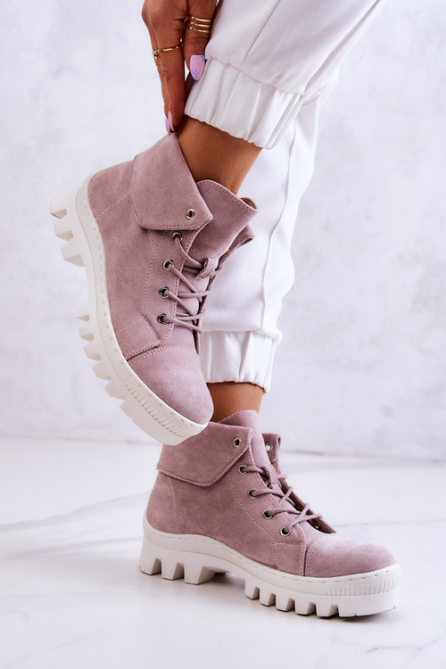 Spring Spring topánky zviazané svetlo fialové dalsles