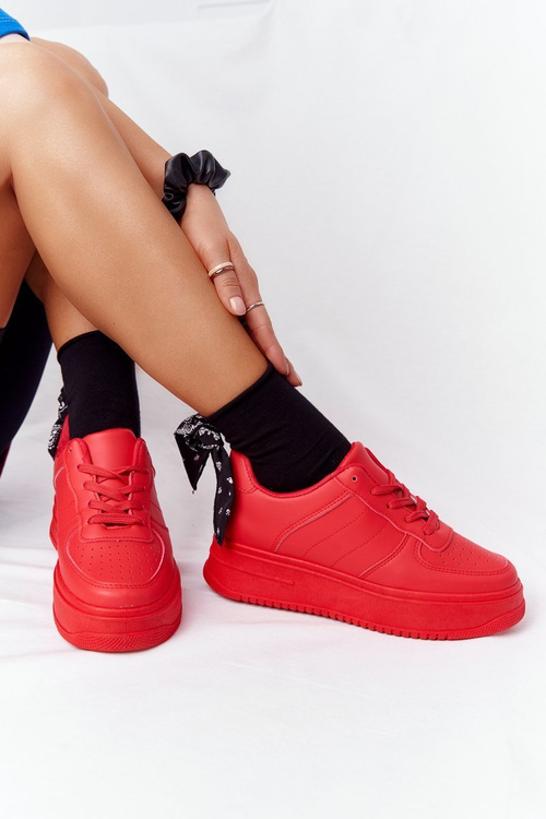 Dámske športové topánky na platforme červené, toto som ja