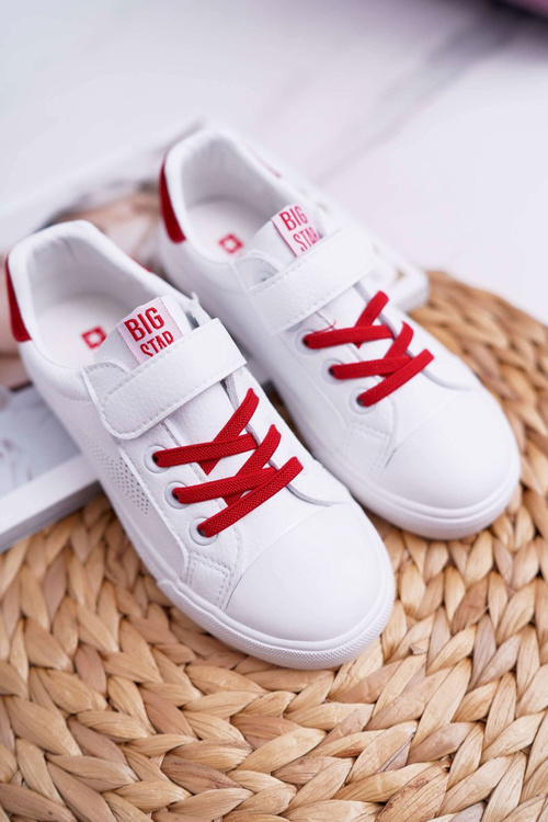 Big Star DD374106 Biele a červené tenisky
