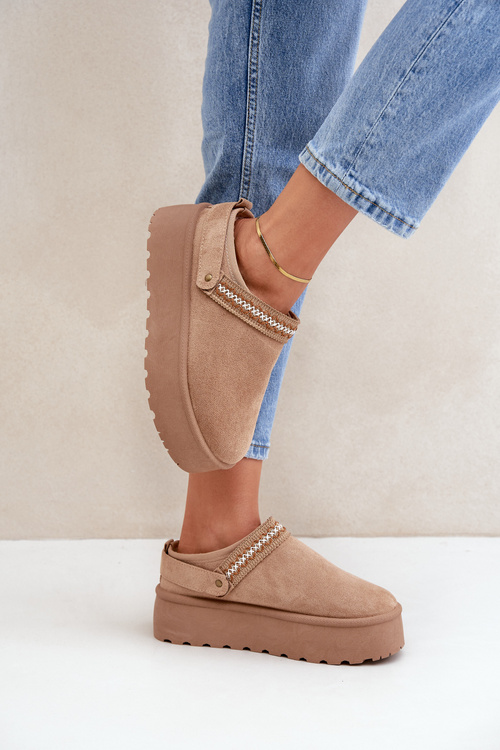 Sněhule S Dekorativním Vyšíváním Béžové Selithria