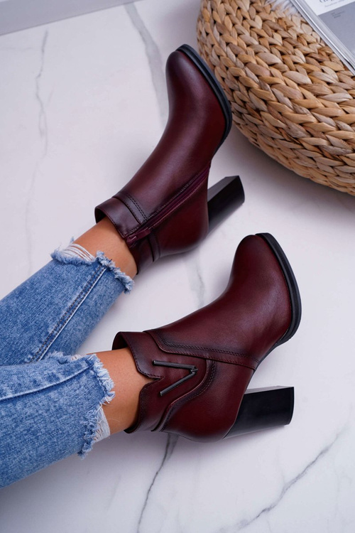 Dámské Kotníkové Boty Sergio Leone burgundské BT537