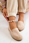 Ženský semiš Espadrilles beige joaquin