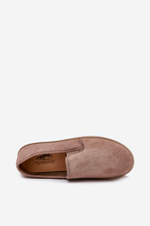 Pánske espadrilky tenisky z eko semišu tmavo béžové Lunaria