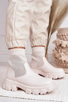 Dámské Ponožkové Boty Ecru Stormy
