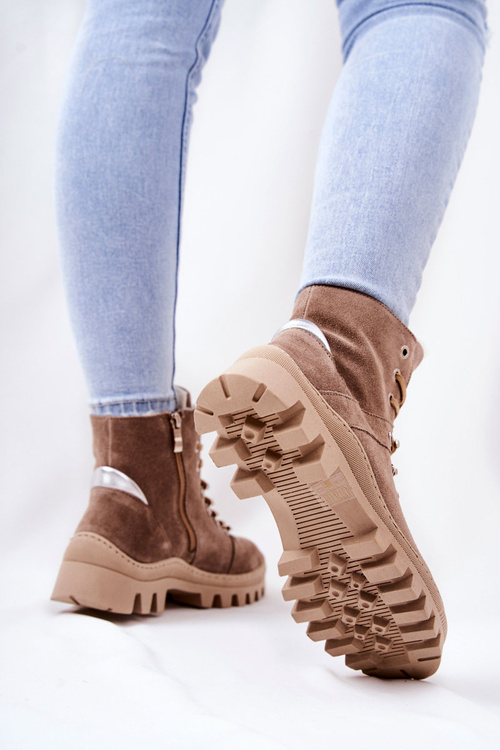 Polstrované Semišové Boty Písek Sandstorm