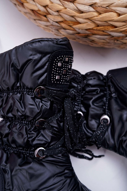 Dámské Sněhule Zateplené Kožešinou Černé Honor